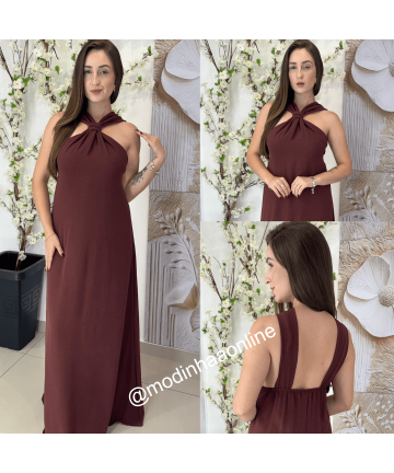 Vestido Francieli Marrom